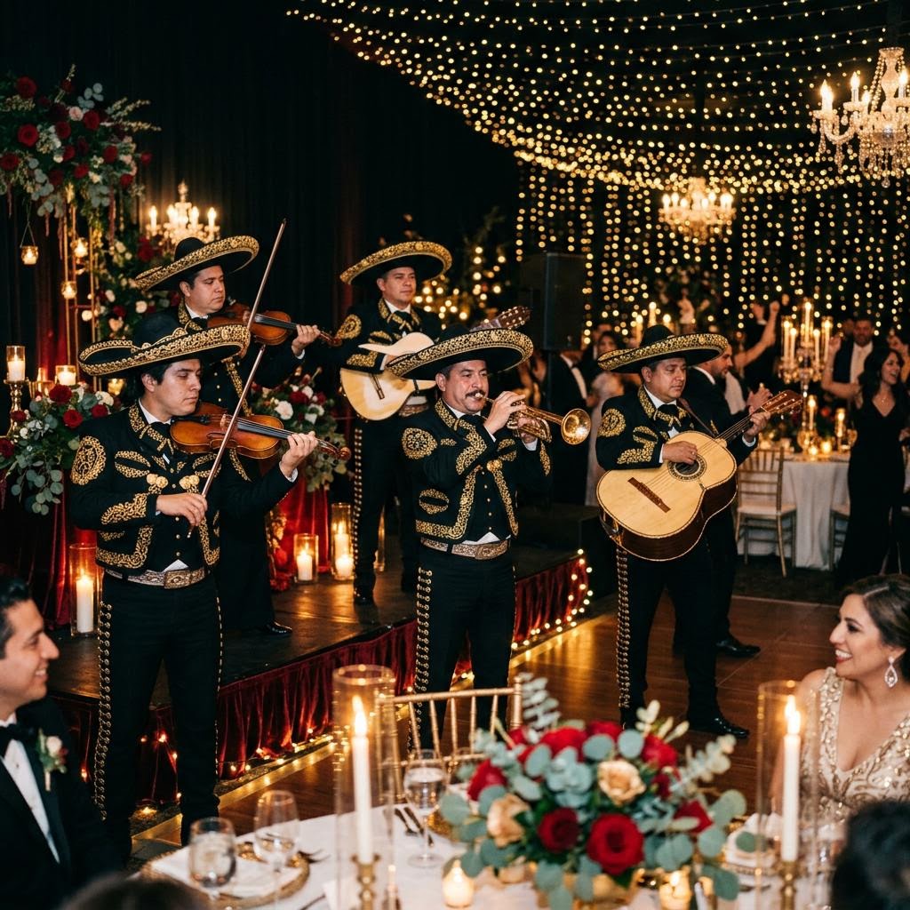 Mariachi musicians in traditional charro suits — Mariachi Gold West Palm Beach